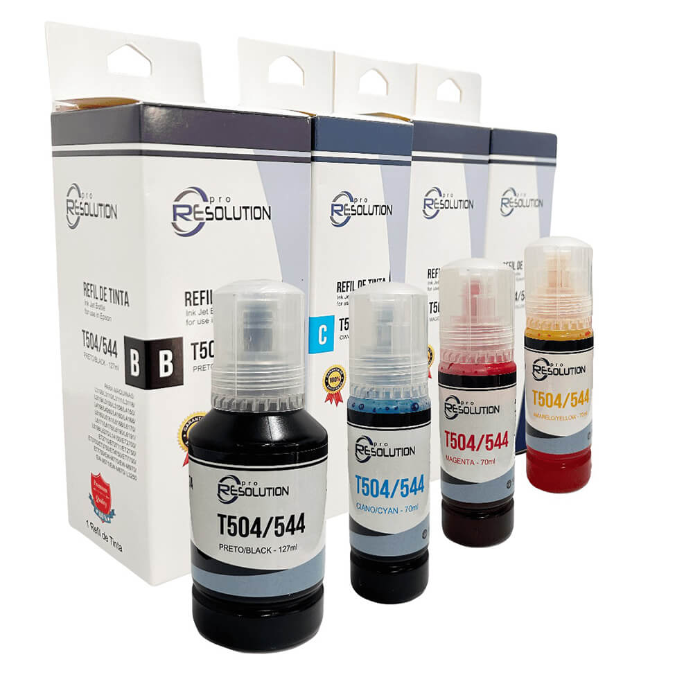 Kit Refil de Tinta Compatível Epson Ecotank T504/544 Universal