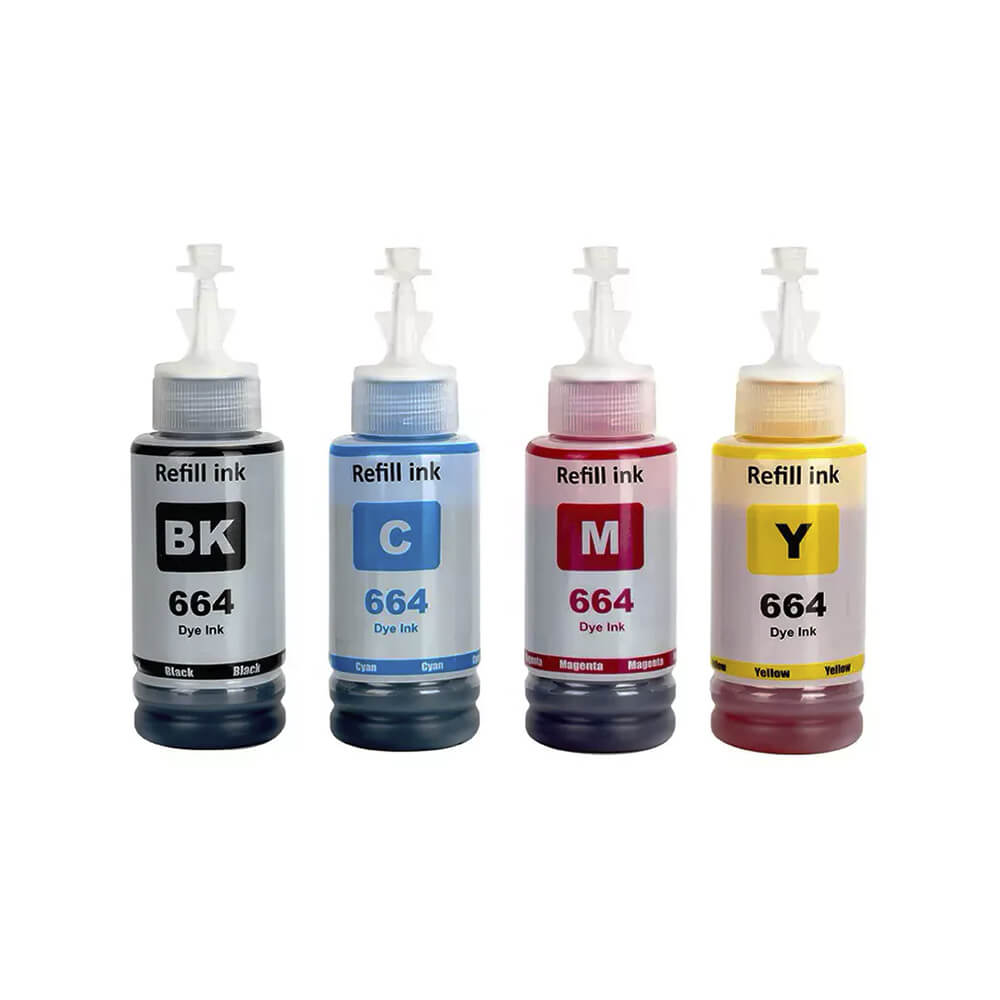 Kit Refil de Tinta Compatível Epson Ecotank T664